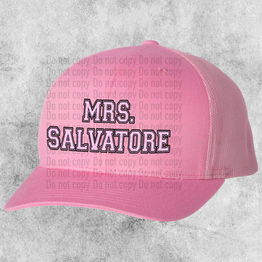 Mrs. Salvatore or Mrs. Mikaelson Pink Trucker Hat TVD TO