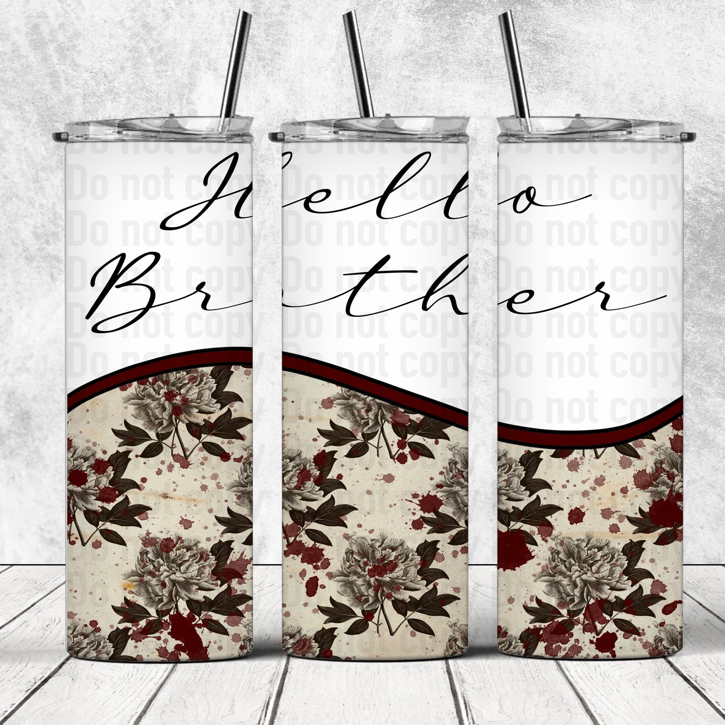 Hello Sayings TVD/TO 20oz Skinny Tumbler