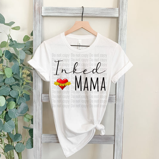 Inked Mama w/heart- T-Shirt & Hoodie