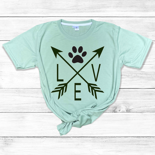 Love Arrow W/Paw Print - T-Shirt & Hoodie