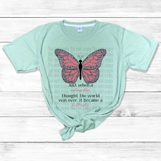 Caterpillar Became A Butterfly - T-Shirt & Hoodie