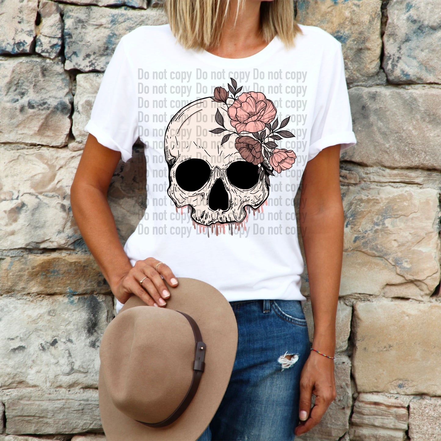 Floral skull- T-Shirt & Hoodie
