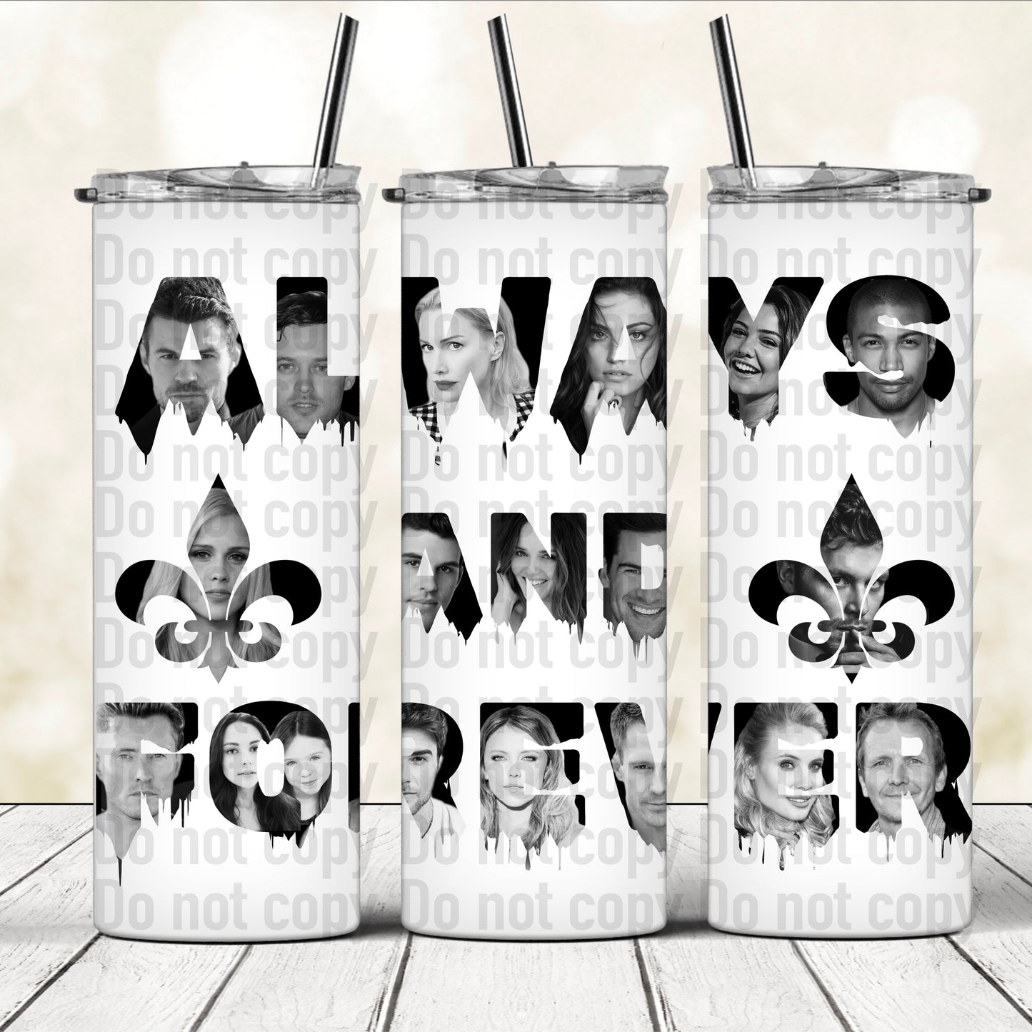The Originals Cast in Font Always And Forever 20oz Skinny Tumbler