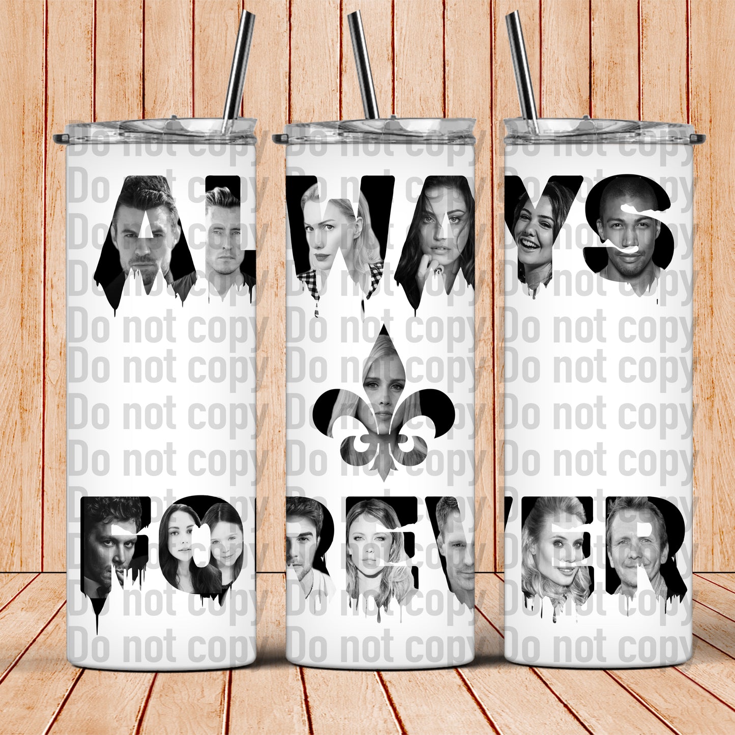 The Originals Cast in Font Always And Forever 20oz Skinny Tumbler
